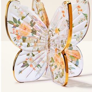 Decorative Glass Butterfly Pedestal for 3 wick candle